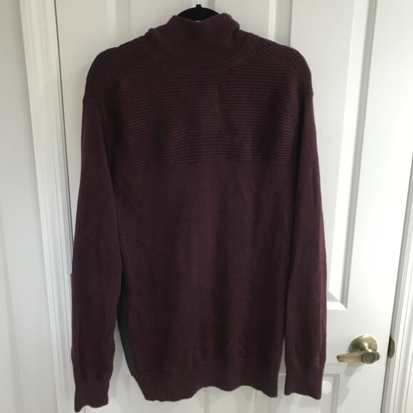 Guess 1/4 Zip Mock Neck Ribbed Pullover Sweater XL - Picture 8 of 10